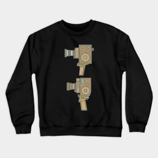 Brown Vintage Video Camera Crewneck Sweatshirt